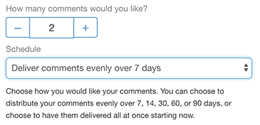 Schedule your site comments request