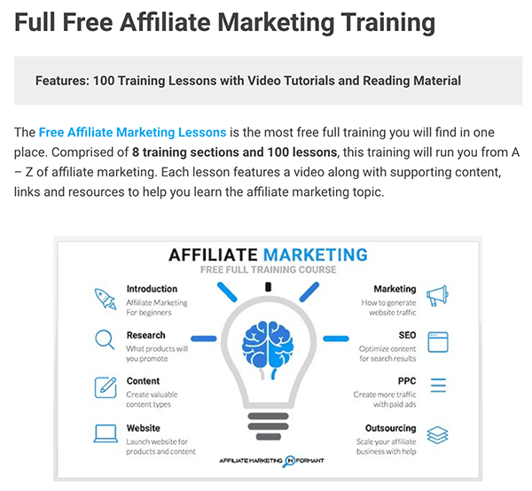 Affiliate Link Example for Recommended Affiliate Marketing Training