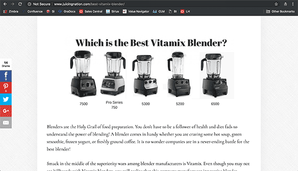 Best Blender Review Website Example 2