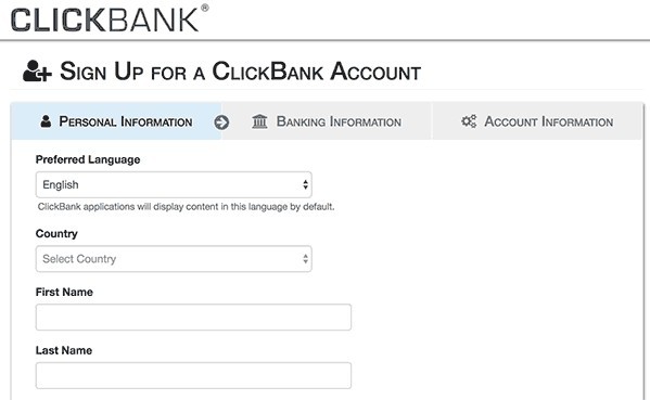 clickbank sign up