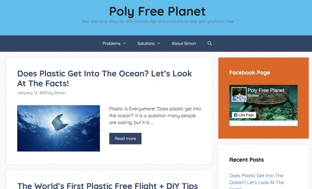 Poly Free Planet Affiliate Website Example