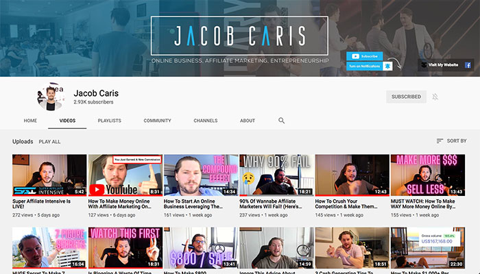 Jacob Caris YouTube Channel