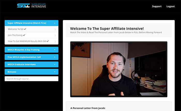 Super Affiliate Intensive mini high ticket affiliate marketing training course