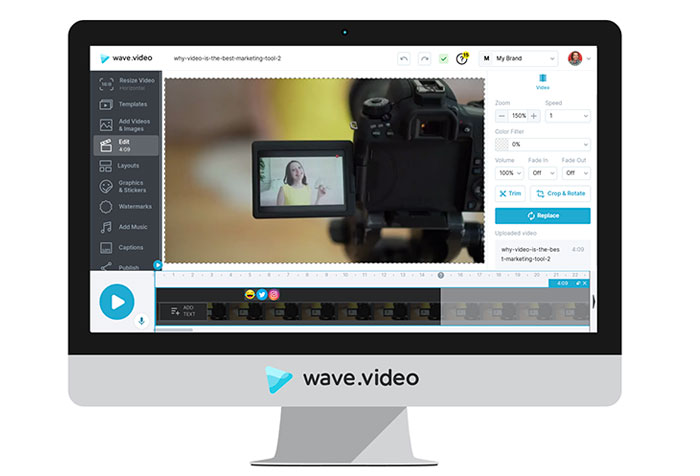 wave.video ai video maker image