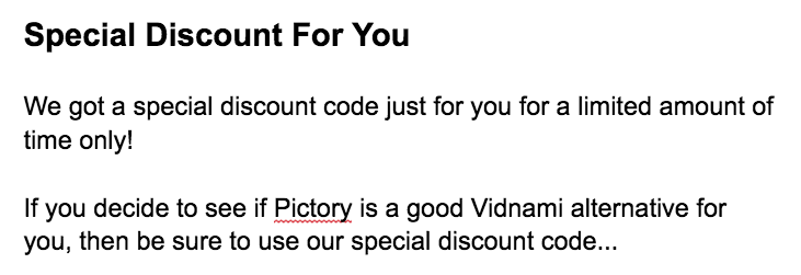 Special Vidnami Pricing Offer