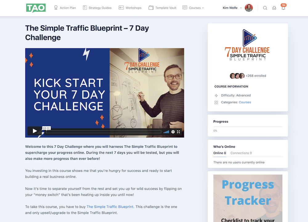 The Simple Traffic Blueprint 7 Day Challenge OTO