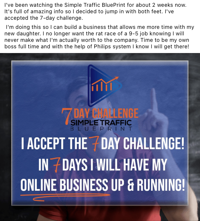 STB 7 Day Challenge Testimonial Accepted! Screenshot